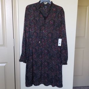 NWT Isaac Mizrahi Multi-Color Paisley Dress Sz XL